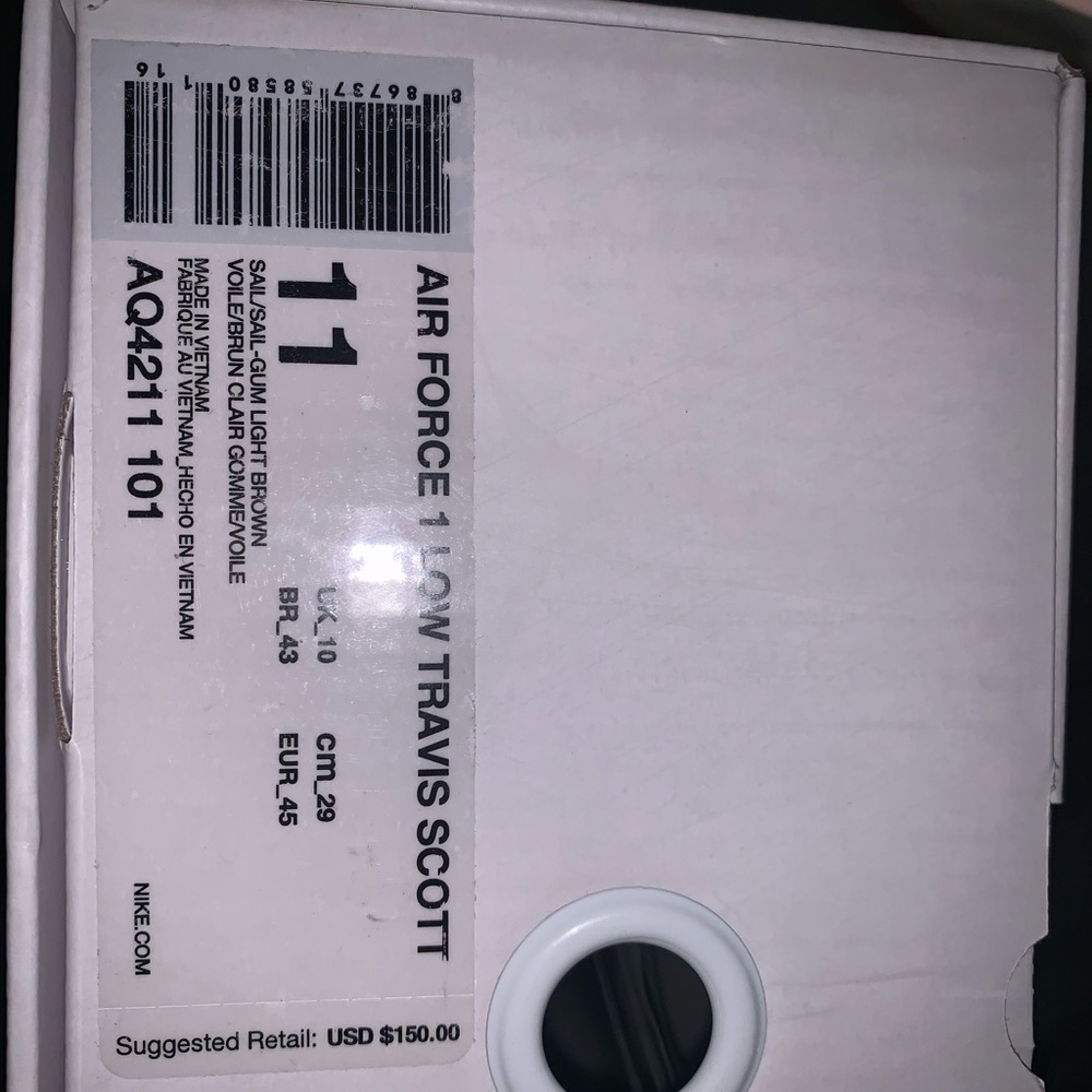 Nike Air Force 1 Travis Scott ‘Sail’ US11